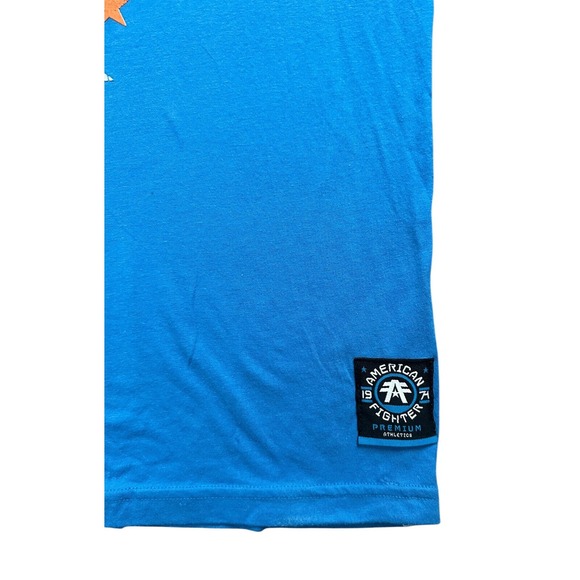 American Fighter Blue Orange Eagle LS Hooded Lightweight Athletic Shirt Size XL - Picture 8 of 11